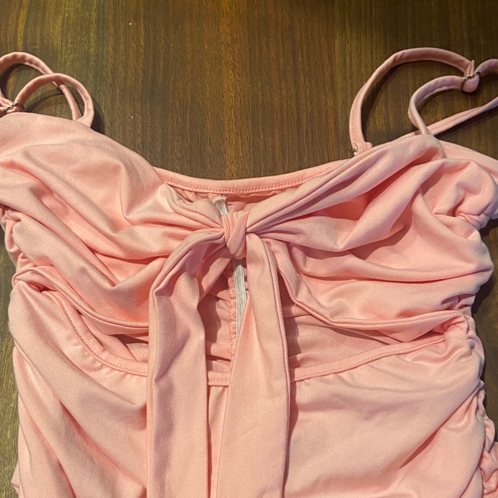 Pink Ruched Dress - Picture 2 of 4